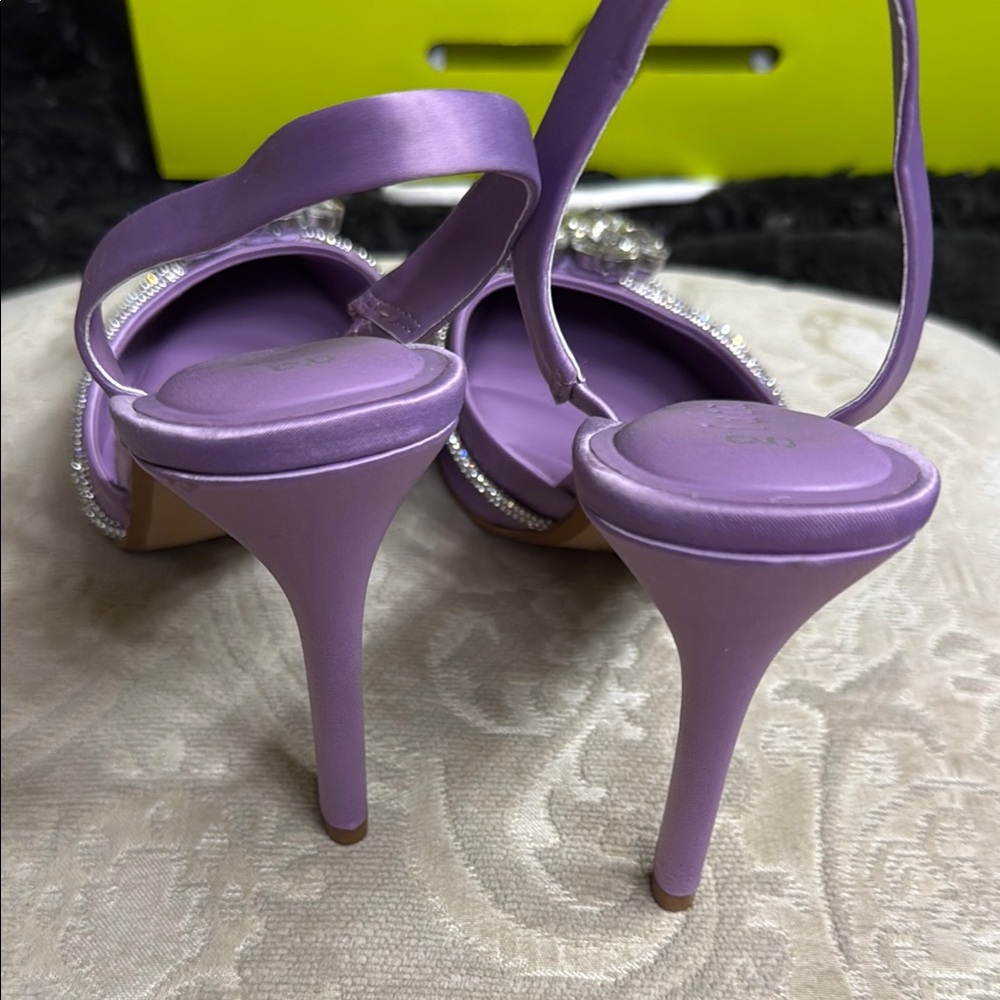 Gianni Bini Lavender Embellished Heels - Picture 2 of 5